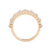 Bague diamants de synthèse poires, marquises et ronds 2,57 carats Fabiolina or rose